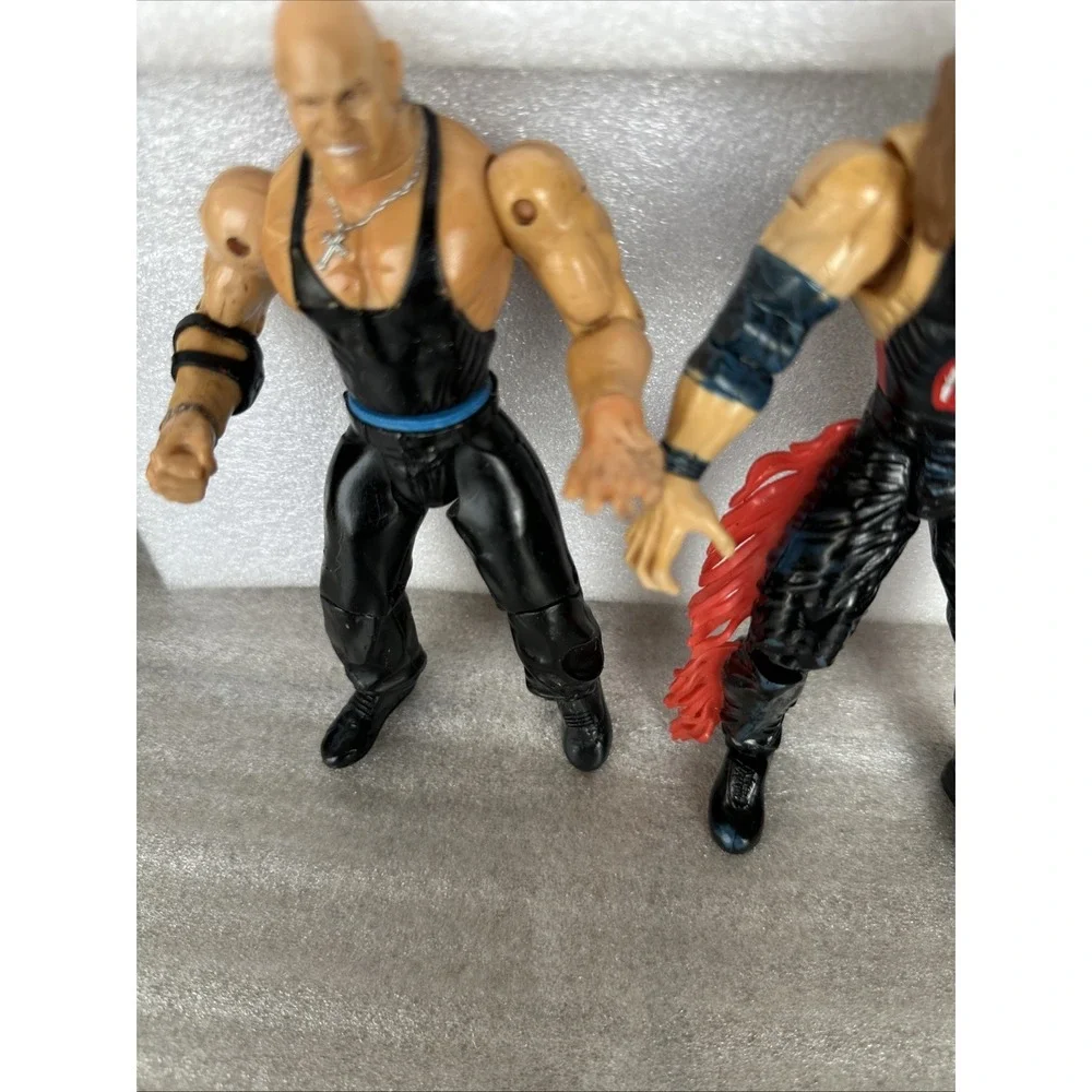 Vintage WCW Kevin Nash Slam N Crunch Konnan Figures 1999 Toy Biz WWF WWE